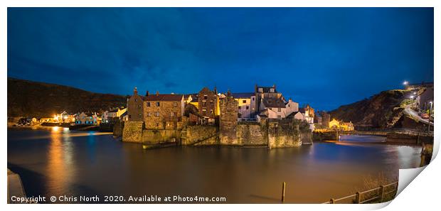 Staithes at Twilight Print by Chris North
