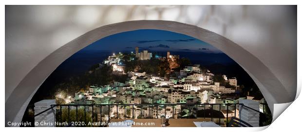 Casares By Night Print by Chris North