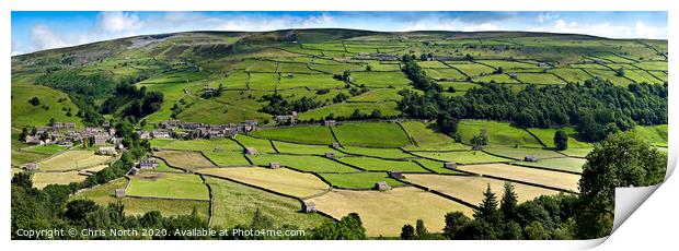 Gunnerside a village in the Yorkshire Dales. Print by Chris North