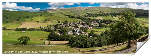 The Yorkshire Dales village of Kettlewell. Print by Chris North