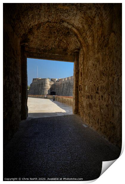 The Royal walls of Ceuta , the fortifications around sCeuta. Print by Chris North