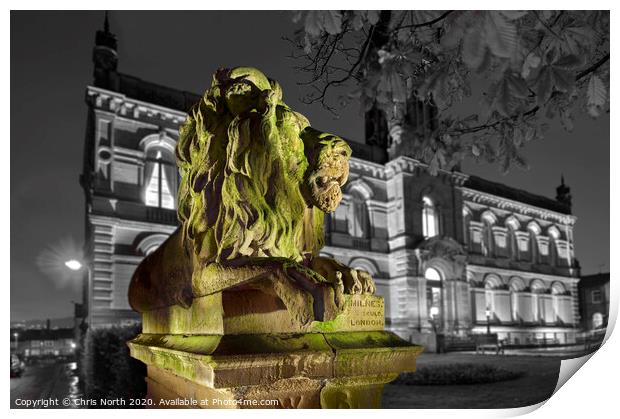 Saltaire Lions Print by Chris North