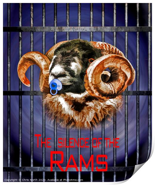 The silence of the Rams. Print by Chris North