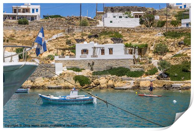 Heronissos Cove on the Island of Sifnos. Print by Chris North