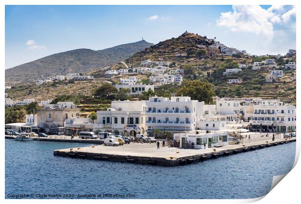 Ios in the sparkling Aegean Sea. Print by Chris North