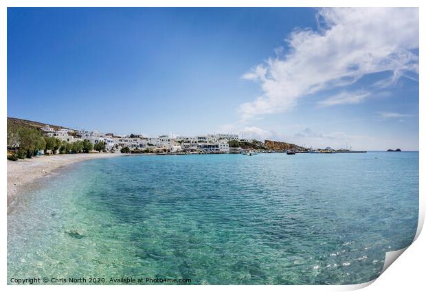 Karavostasis bay in Folegandros. Print by Chris North