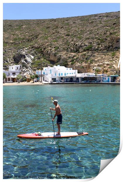Heronissos Cove on the Island of Sifnos. Print by Chris North