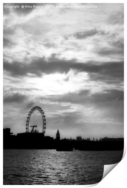 Storm clouds over London Print by Mike Rogers