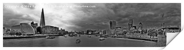 The Thames from Tower Bridge Print by Mike Rogers