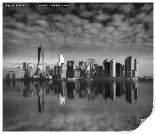 Lower Manhattan Skyline Print by Kevin Ford