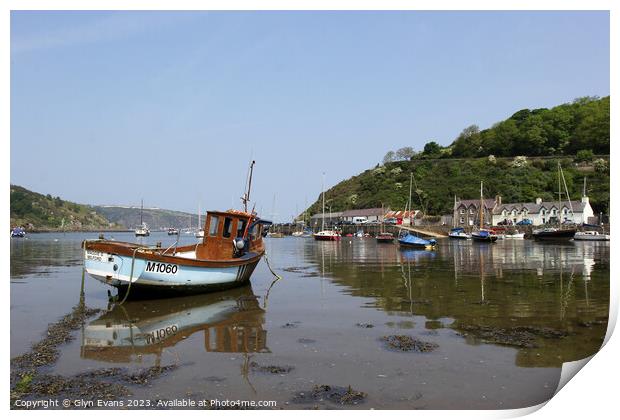 Old Fishguard Harbour Print by Glyn Evans