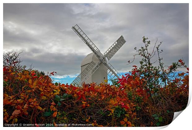 Windmill and Autumn Colours Print by Graeme Hutson