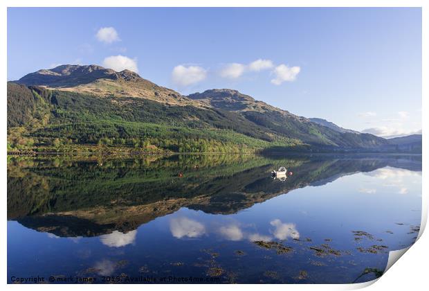 Loch Long Reflections Print by mark james