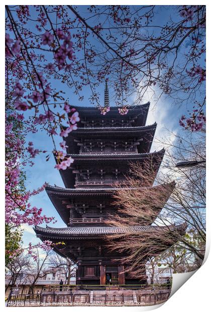Second Tallest pagoda of japan Print by Yagya Parajuli