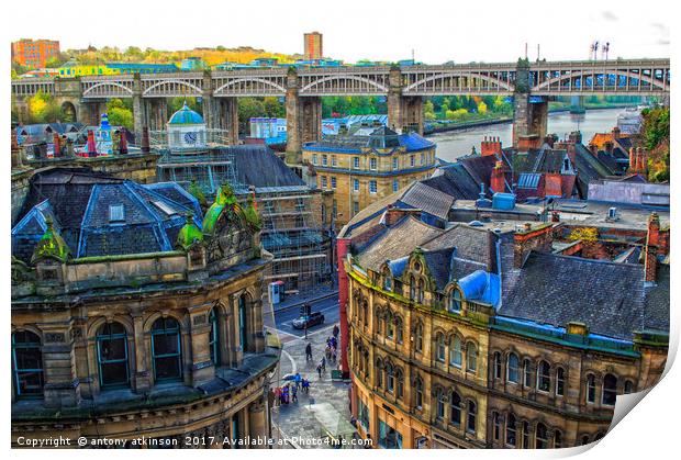Newcastle In Colour  Print by Antony Atkinson