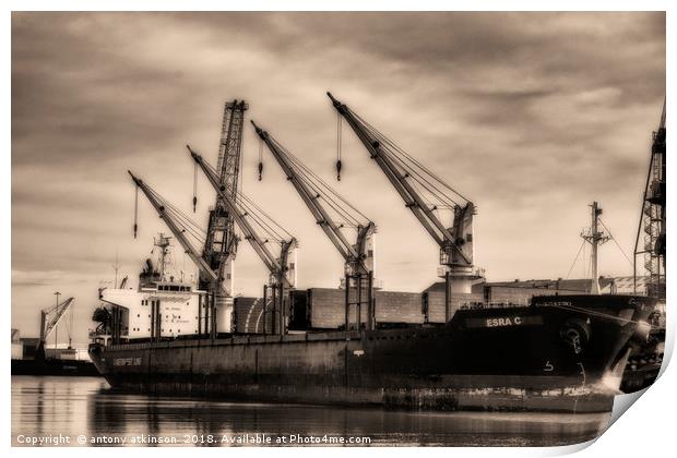 Sunderland by the Docks Print by Antony Atkinson