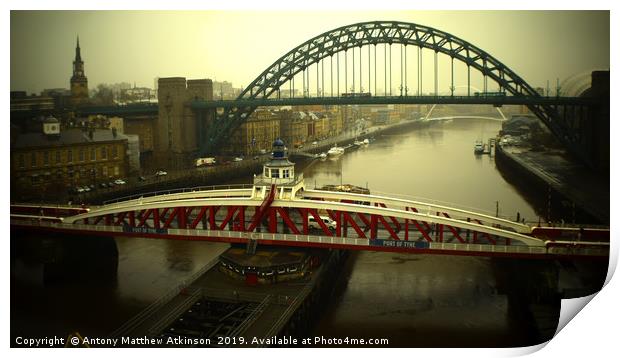 Newcastle Bridge Print by Antony Atkinson