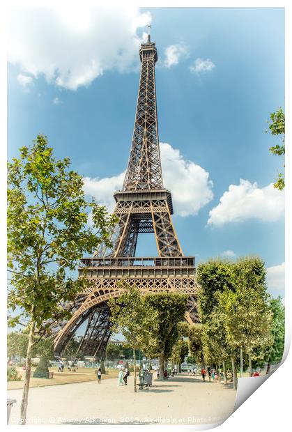 The Eiffel Tower Print by Antony Atkinson