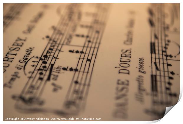 Music Print by Antony Atkinson