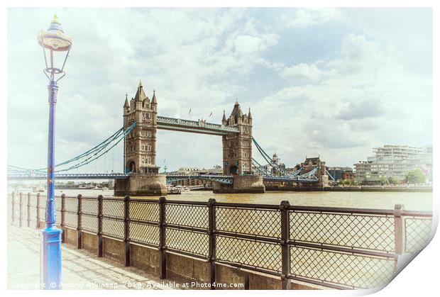 London Tower Bridge Print by Antony Atkinson