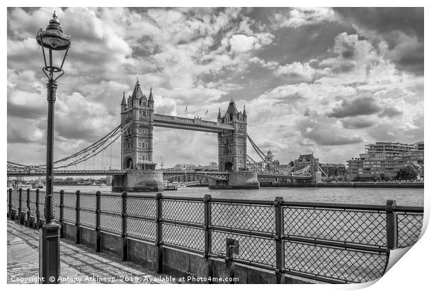 London Tower Bridge Print by Antony Atkinson