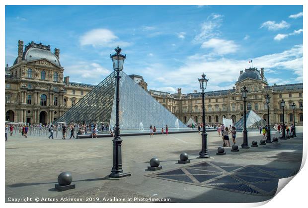 Paris Louvre Art Museum Print by Antony Atkinson