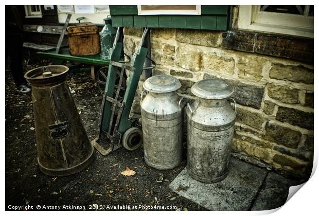 Milk Churn Print by Antony Atkinson