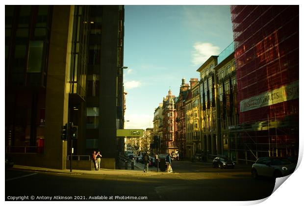 The Streets of Glasgow Print by Antony Atkinson