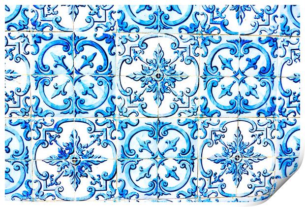 Portuguese Azulejos Tile Print by Steven Dale