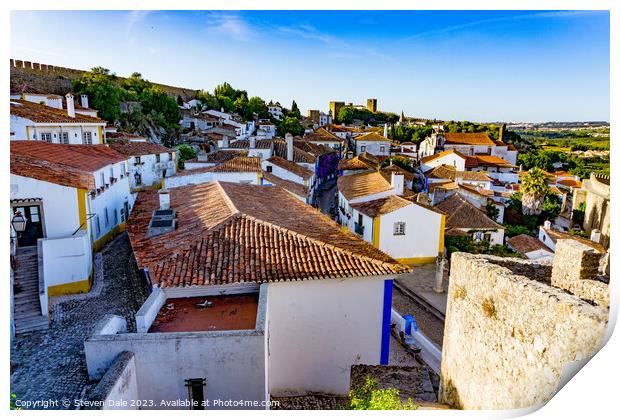 Óbidos Walled Town Print by Steven Dale