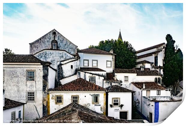 Óbidos Old Town Print by Steven Dale