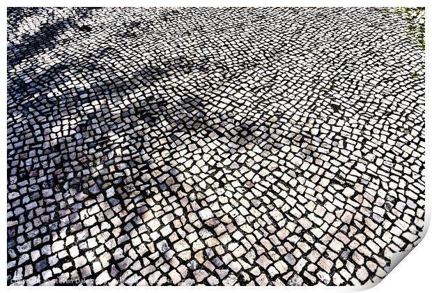 Calçada Portuguesa Traditional Mosaic Pavement Print by Steven Dale