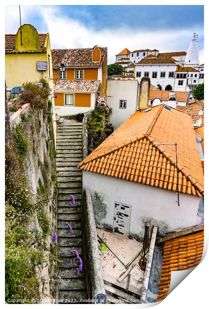 Steep Sintra Steps in old Sintra Portugal Print by Steven Dale