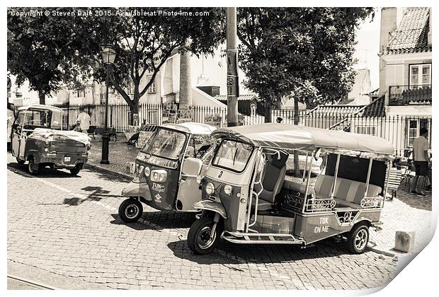 Lisbon's Iconic Tuk Tuk Adventure Print by Steven Dale