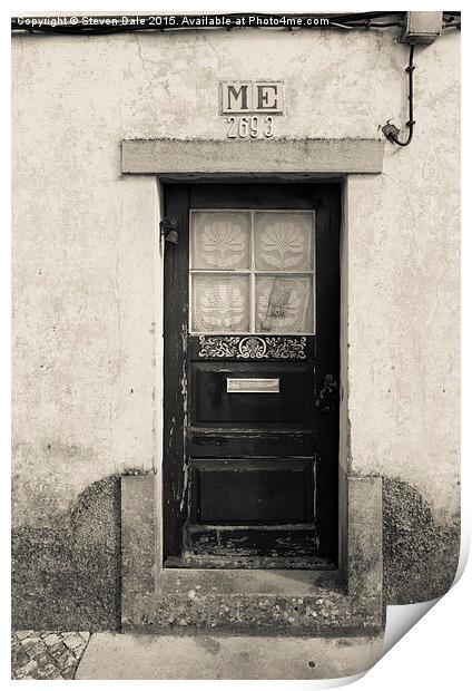  Old Door Portugal Print by Steven Dale
