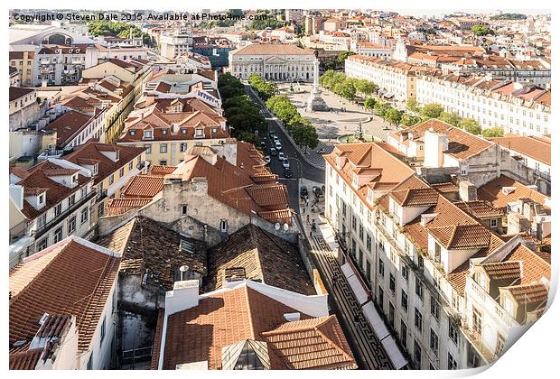 Lisbon's Panorama Revealed Print by Steven Dale