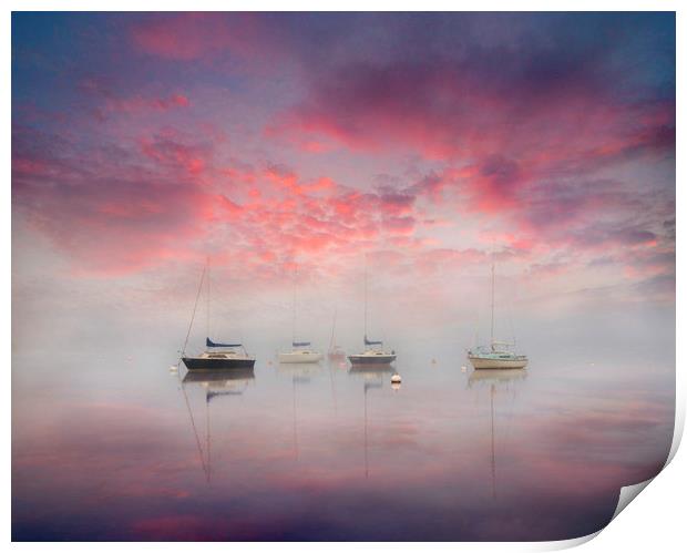  Dawn over Lake Ullswater Print by Adrian Campfield