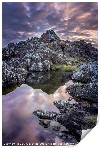 Rock Pool, Eyemouth, Scotland. Print by Gary Alexander