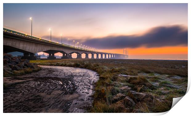 Dawn at the Prince of Wales Bridge Print by Karl McCarthy