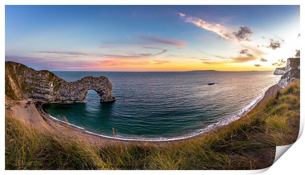 Durdle Door Sunset Print by Karl McCarthy