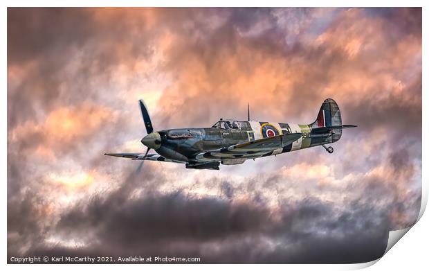 Supermarine Spitfire Mk.Vb Print by Karl McCarthy