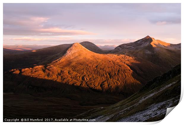 Scottish Highlands at Sunrise Print by Bill Mumford