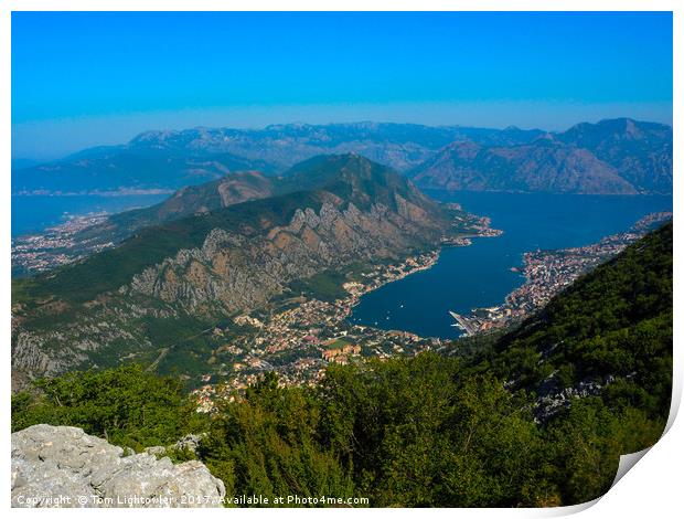 Bay of Kotor in Montenegro Print by Tom Lightowler
