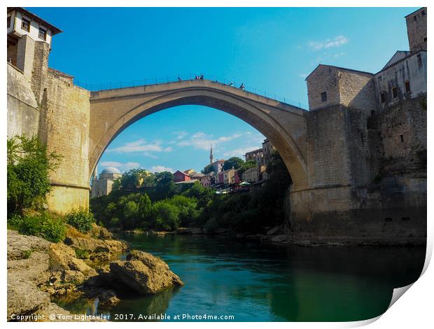 Mostar Bridge Print by Tom Lightowler