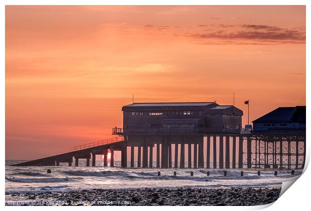 Sunrise Cromer Pier Norfolk Print by Jim Key