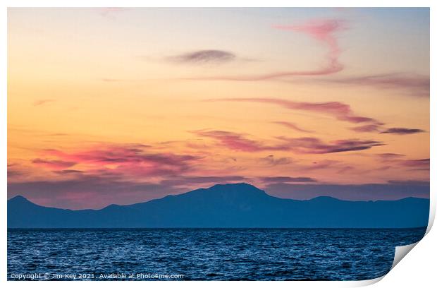 Nisyros Island Sunset  Print by Jim Key