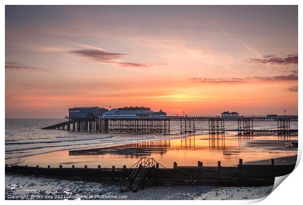 Sunrise Cromer Pier Norfolk Print by Jim Key