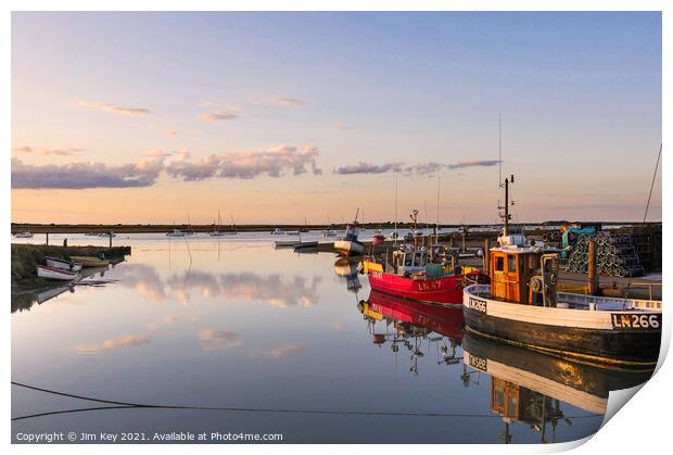 Brancaster Staithe Sunset   Print by Jim Key