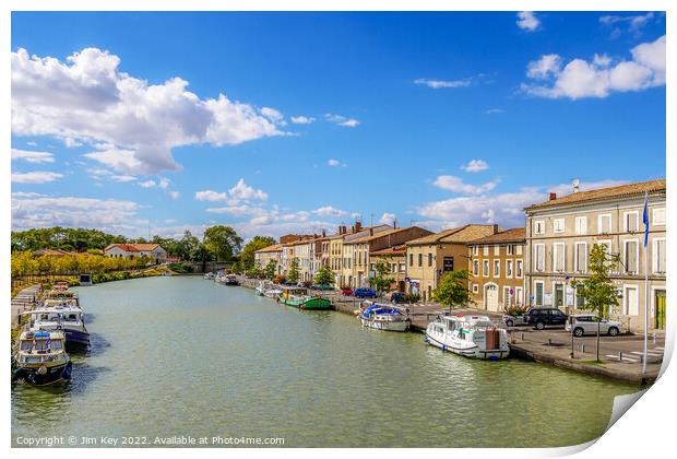 Castelnaudary  Canal du Midi France  Print by Jim Key