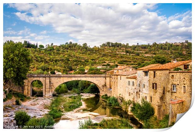 Lagrasse  Languedoc Roussillon France   Print by Jim Key